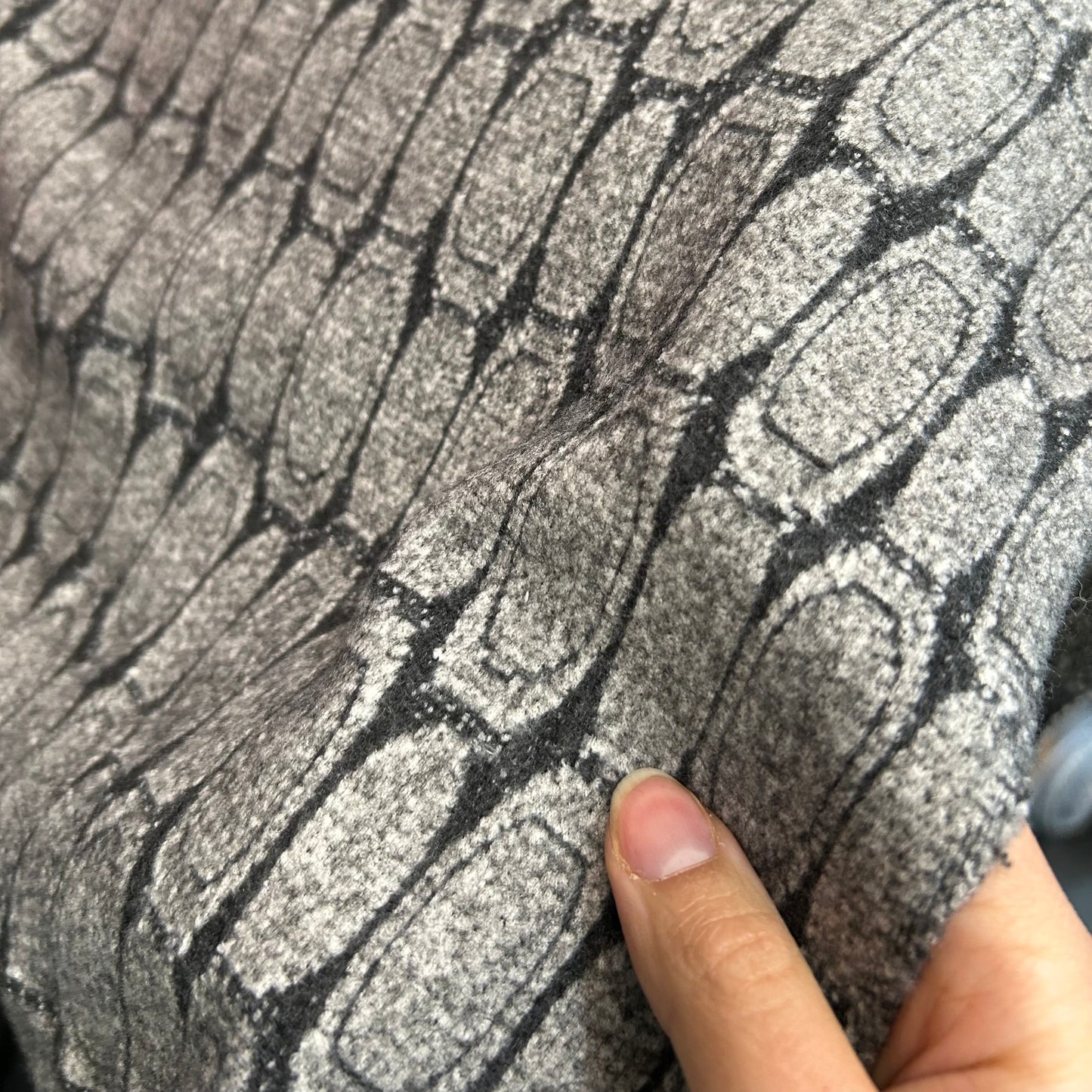 Tricot Jacquard - ARBIA - Effet laine - tons de gris